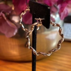 UltraFine Silver 1” Twisted Hoop Earrings